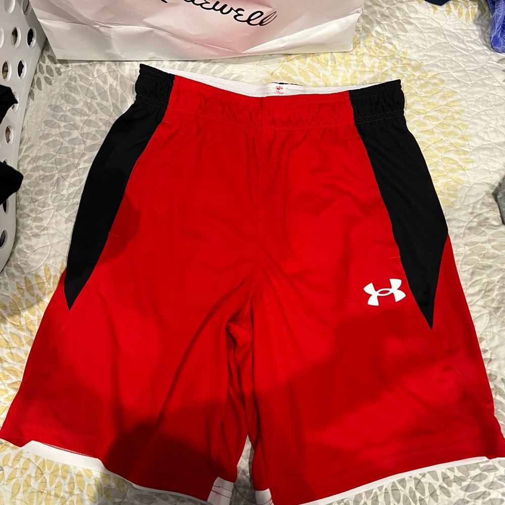 Under Armour Men's Athletic Shorts in Red and Black